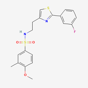 N-[2-[2-(3-fluorophenyl)-1,3-thiazol-4-yl]ethyl]-4-methoxy-3-methylbenzenesulfonamide