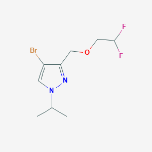 molecular formula C9H13BrF2N2O B2538498 4-bromo-3-[(2,2-difluoroethoxy)methyl]-1-isopropyl-1H-pyrazole CAS No. 1856046-87-1