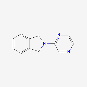 molecular formula C12H11N3 B2538509 2-(Pyrazin-2-yl)isoindoline CAS No. 2034461-59-9