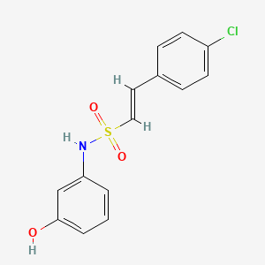 molecular formula C14H12ClNO3S B2538514 (E)-2-(4-Chlorophenyl)-N-(3-hydroxyphenyl)ethenesulfonamide CAS No. 1445763-28-9