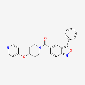 molecular formula C24H21N3O3 B2538517 (3-Phenylbenzo[c]isoxazol-5-yl)(4-(pyridin-4-yloxy)piperidin-1-yl)methanone CAS No. 2034329-18-3