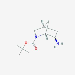 molecular formula C11H20N2O2 B2538518 tert-Butyl (1R,4R,6R)-6-amino-2-azabicyclo[2.2.1]heptane-2-carboxylate CAS No. 1290539-91-1