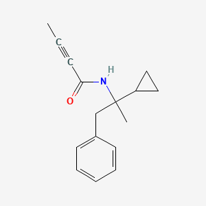 molecular formula C16H19NO B2538525 N-(2-Cyclopropyl-1-phenylpropan-2-yl)but-2-ynamide CAS No. 2411230-18-5