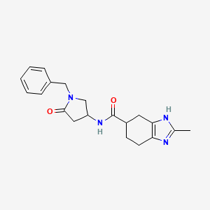 molecular formula C20H24N4O2 B2538526 N-(1-benzyl-5-oxopyrrolidin-3-yl)-2-methyl-4,5,6,7-tetrahydro-1H-benzo[d]imidazole-5-carboxamide CAS No. 2034444-78-3