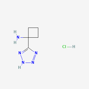 molecular formula C5H10ClN5 B2538532 1-(1H-1,2,3,4-Tetrazol-5-yl)cyclobutan-1-amine hydrochloride CAS No. 2089254-98-6