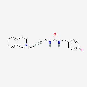 molecular formula C21H22FN3O B2538542 1-(4-(3,4-dihydroisoquinolin-2(1H)-yl)but-2-yn-1-yl)-3-(4-fluorobenzyl)urea CAS No. 1351608-72-4