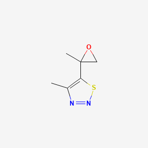 molecular formula C6H8N2OS B2538545 4-Methyl-5-(2-methyloxiran-2-yl)thiadiazole CAS No. 2248378-43-8