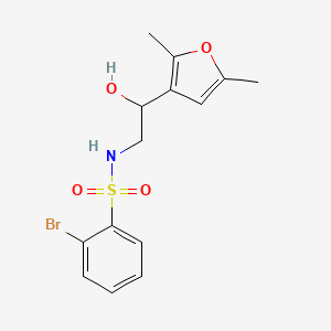 molecular formula C14H16BrNO4S B2538550 2-bromo-N-(2-(2,5-dimethylfuran-3-yl)-2-hydroxyethyl)benzenesulfonamide CAS No. 2320955-29-9