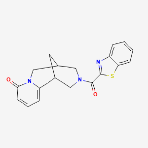 molecular formula C19H17N3O2S B2538552 3-(benzo[d]thiazole-2-carbonyl)-3,4,5,6-tetrahydro-1H-1,5-methanopyrido[1,2-a][1,5]diazocin-8(2H)-one CAS No. 1206999-15-6
