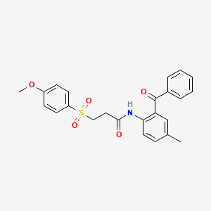N-(2-benzoyl-4-methylphenyl)-3-((4-methoxyphenyl)sulfonyl)propanamide