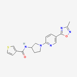 N-{1-[5-(3-methyl-1,2,4-oxadiazol-5-yl)pyridin-2-yl]pyrrolidin-3-yl}thiophene-3-carboxamide