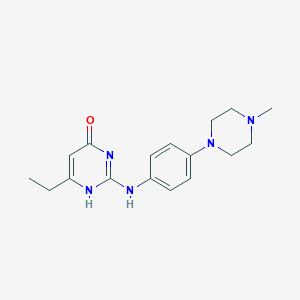 molecular formula C17H23N5O B253856 6-ethyl-2-[4-(4-methylpiperazin-1-yl)anilino]-1H-pyrimidin-4-one 