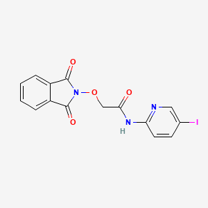 molecular formula C15H10IN3O4 B2538562 2-(1,3-dioxoisoindol-2-yl)oxy-N-(5-iodopyridin-2-yl)acetamide CAS No. 339018-00-7