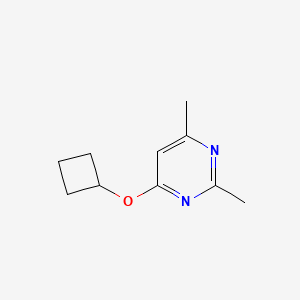 molecular formula C10H14N2O B2538565 4-环丁氧基-2,6-二甲基嘧啶 CAS No. 2195880-82-9