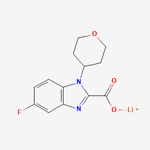 molecular formula C13H12FLiN2O3 B2538570 5-氟-1-(四氢-2H-吡喃-4-基)-1H-苯并[d]咪唑-2-羧酸锂 CAS No. 2197056-89-4