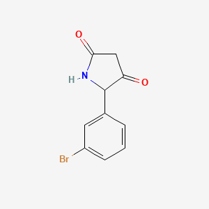 molecular formula C10H8BrNO2 B2538593 5-(3-溴苯基)吡咯烷-2,4-二酮 CAS No. 1897611-83-4