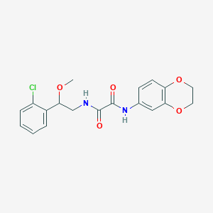 molecular formula C19H19ClN2O5 B2538622 N1-(2-(2-chlorophenyl)-2-methoxyethyl)-N2-(2,3-dihydrobenzo[b][1,4]dioxin-6-yl)oxalamide CAS No. 1705707-61-4
