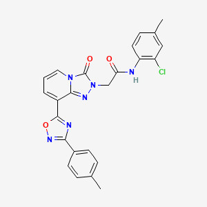 molecular formula C24H19ClN6O3 B2538645 1-(4-chlorophenyl)-4-pyrrolidin-1-yl-1H-pyrazolo[3,4-d]pyrimidine CAS No. 1112306-31-6