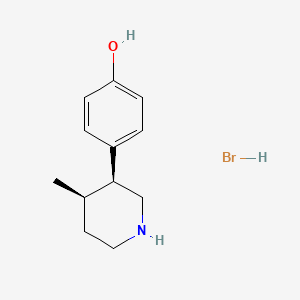 molecular formula C12H18BrNO B2538665 4-[(3S,4R)-4-甲基哌啶-3-基]苯酚;氢溴酸盐 CAS No. 2253632-80-1