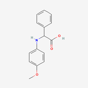 molecular formula C15H15NO3 B2538682 (4-Methoxy-phenylamino)-phenyl-acetic acid CAS No. 60561-74-2