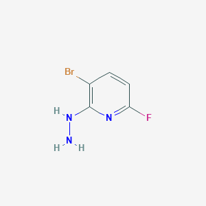 molecular formula C5H5BrFN3 B2538684 (3-溴-6-氟吡啶-2-基)肼 CAS No. 2375259-09-7