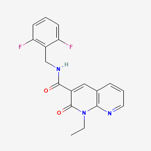 molecular formula C18H15F2N3O2 B2538685 N-(2,6-difluorobenzyl)-1-ethyl-2-oxo-1,2-dihydro-1,8-naphthyridine-3-carboxamide CAS No. 941885-57-0