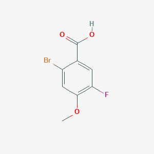 molecular formula C8H6BrFO3 B2538696 2-Bromo-5-fluoro-4-methoxybenzoic acid CAS No. 64695-99-4