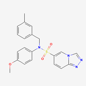 molecular formula C21H20N4O3S B2538697 N-(4-methoxyphenyl)-N-(3-methylbenzyl)[1,2,4]triazolo[4,3-a]pyridine-6-sulfonamide CAS No. 1251577-08-8