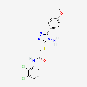 molecular formula C17H15Cl2N5O2S B2538698 2-{[4-amino-5-(4-methoxyphenyl)-4H-1,2,4-triazol-3-yl]sulfanyl}-N-(2,3-dichlorophenyl)acetamide CAS No. 898607-31-3