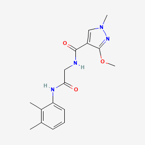 molecular formula C16H20N4O3 B2538709 N-(2-((2,3-dimethylphenyl)amino)-2-oxoethyl)-3-methoxy-1-methyl-1H-pyrazole-4-carboxamide CAS No. 1351607-80-1