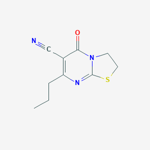 molecular formula C10H11N3OS B253871 5-Oxo-7-propyl-2,3-dihydro-[1,3]thiazolo[3,2-a]pyrimidine-6-carbonitrile 