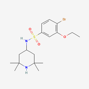 molecular formula C17H27BrN2O3S B2538716 4-bromo-3-ethoxy-N-(2,2,6,6-tetramethylpiperidin-4-yl)benzenesulfonamide CAS No. 835893-03-3