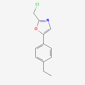 molecular formula C12H12ClNO B2538720 2-(Chloromethyl)-5-(4-ethylphenyl)-1,3-oxazole CAS No. 1094226-54-6