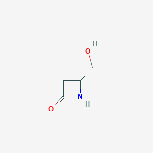 molecular formula C4H7NO2 B2538724 4-(羟甲基)氮杂环丁-2-酮 CAS No. 74694-48-7