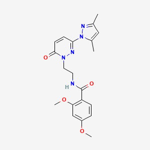 molecular formula C20H23N5O4 B2538727 N-(2-(3-(3,5-二甲基-1H-吡唑-1-基)-6-氧代吡哒嗪-1(6H)-基)乙基)-2,4-二甲氧基苯甲酰胺 CAS No. 1351602-64-6