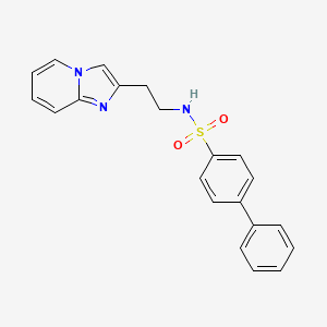 molecular formula C21H19N3O2S B2538736 N-(2-咪唑并[1,2-a]吡啶-2-基乙基)-4-苯基苯磺酰胺 CAS No. 868978-64-7