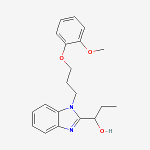 molecular formula C20H24N2O3 B2538738 1-{1-[3-(2-甲氧基苯氧基)丙基]-1H-苯并咪唑-2-基}丙醇 CAS No. 898651-37-1