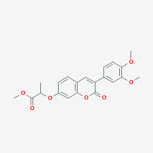 molecular formula C21H20O7 B2538740 methyl 2-{[3-(3,4-dimethoxyphenyl)-2-oxo-2H-chromen-7-yl]oxy}propanoate CAS No. 869080-85-3
