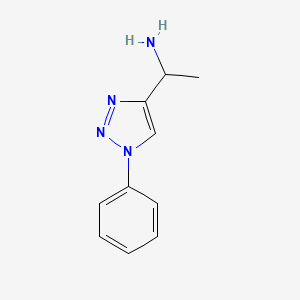 molecular formula C10H12N4 B2538744 1-(1-phenyl-1H-1,2,3-triazol-4-yl)ethan-1-amine CAS No. 933744-07-1