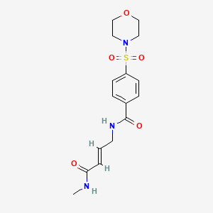 molecular formula C16H21N3O5S B2538748 (2E)-N-methyl-4-{[4-(morpholine-4-sulfonyl)phenyl]formamido}but-2-enamide CAS No. 2097939-61-0