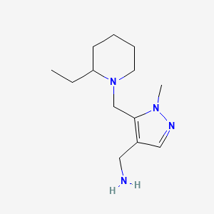 molecular formula C13H24N4 B2538763 1-{5-[(2-ethylpiperidin-1-yl)methyl]-1-methyl-1H-pyrazol-4-yl}methanamine CAS No. 1883717-36-9