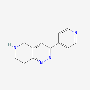molecular formula C12H12N4 B2538764 4-{5H,6H,7H,8H-吡啶并[4,3-c]哒嗪-3-基}吡啶 CAS No. 2059967-44-9