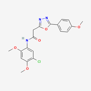 molecular formula C19H18ClN3O5 B2538767 N-(5-chloro-2,4-dimethoxyphenyl)-2-(5-(4-methoxyphenyl)-1,3,4-oxadiazol-2-yl)acetamide CAS No. 1251605-60-3