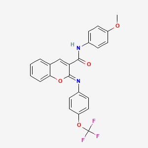 molecular formula C24H17F3N2O4 B2538769 (2Z)-N-(4-methoxyphenyl)-2-{[4-(trifluoromethoxy)phenyl]imino}-2H-chromene-3-carboxamide CAS No. 1327173-22-7