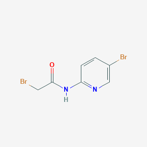 molecular formula C7H6Br2N2O B2538774 Acetamide,2-bromo-n-(5-bromo-2-pyridinyl)- CAS No. 886009-36-5