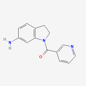 molecular formula C14H13N3O B2538779 (6-Amino-2,3-dihydro-indol-1-yl)-pyridin-3-yl-methanone CAS No. 927997-04-4