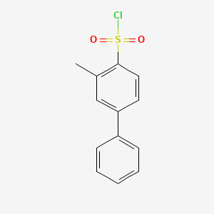 molecular formula C13H11ClO2S B2538786 2-Methyl-4-phenylbenzene-1-sulfonyl chloride CAS No. 1368829-51-9