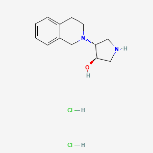 molecular formula C13H20Cl2N2O B2538788 (3R,4R)-4-(3,4-二氢-1H-异喹啉-2-基)吡咯烷-3-醇;二盐酸盐 CAS No. 2230799-47-8