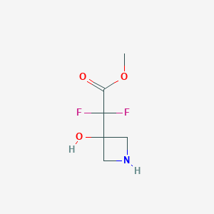 molecular formula C6H9F2NO3 B2538807 Methyl 2,2-difluoro-2-(3-hydroxyazetidin-3-yl)acetate CAS No. 2287313-52-2