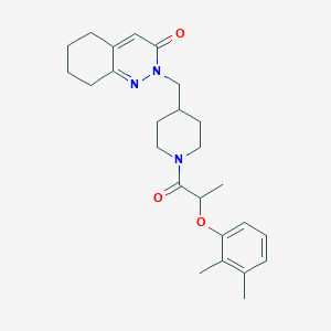 molecular formula C25H33N3O3 B2538812 2-[[1-[2-(2,3-Dimethylphenoxy)propanoyl]piperidin-4-yl]methyl]-5,6,7,8-tetrahydrocinnolin-3-one CAS No. 2310122-63-3